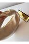 Women's Cream Knot Handle Soft Textured Handbag Modern Croissant Model - 3
