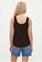 Women's Paloma Cotton Loose Cut U-Neck Sleeveless Brown Knitted Blouse - 5