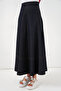 Women's Long Denim Skirt 1479 - Navy Blue - 2