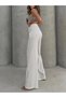 Women's High Waist White Loose Wide Leg Jersey Trousers Comfortable Fit Stylish Palazzo Pants - 5