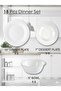 18 Pcs Opal ware Dinner set 6 Dinner plate, 6 Dessert plate, 6 Bowls Dishwasher Microwave Freezer safe BPA Free Heat resistance - 2