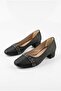 9012 Ventes Stone Accessory 3 cm Height Low Heel Women's Shoes - 7