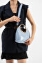 Arelis Gold Ring Handle Baby Blue Women's Hand and Shoulder Bag - 2
