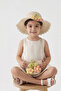 Summer Gift Girl's Beige Straw Hat and Bag Set |   Bohemian Style Floral Sunscreen Beach Model - 2