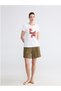 New Season White Crew Neck Printed Women's T-Shirt - 5