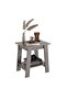 Rustic Style Side Table, Small Wooden Nightstand with 2 Shelves, Ideal for Living Room, Bedroom, Office or Bathroom