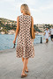 Women's Beige Sleeveless Skirt Ruffle Dress Arm-26Y001117 - 2