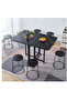 Dining Table Foldable Kitchen Table Extendable Versatile Table Space Saving Dining Table Drop Leaf Extension for Small Spaces black 120cm*80cm*75cm - 2