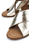 Women's Genuine Leather Gold Heeled Shoes - 5
