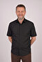 Men's Black Classic Cut Short Sleeve Shirt - 3