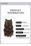 Invisible Wire Hair Extension Long Wavy Hairpiece with Transparent Headband Adjustable Size and 4 Secure Clips for Women (50cm,Brown) - 3