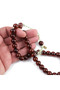 Squeeze Amber German Faturan Cast Flat Sphere Cut 10X11Mm Prayer Beads - 3