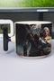 كوب سيراميك فاخر مطبوع عليه The Witcher 3 (قطعة واحدة) على شكل حرف T بمقبض أسود خاص V1T