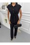 Women's Drawstring Detailed Shirt and Pants Set, Relaxed Fit Two-Piece Set - 6