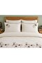 Zelda Minimal Embroidered 100% Cotton Double Duvet Cover Set with Contrast Piping - 2