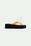 Pamela Women's Orange Iconic 4.5 cm Platform Sole Flip-Flops Comfortable Summer Slippers - 4