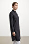 Graz Comfortable Fit Hidden Button Long Sleeve Terikoton Long Women's Shirt & Hijab Shirt - Black