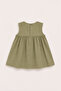 Baby Khaki Baby Collar Embroidered Dress - 3