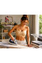Sports String Strap Ribbed Women's Padded Bra - Removable Pads - Single Pack - 4