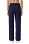 Premium - Tide Collection |   Navy Blue Lace-Up Wrinkled Textured Wide-Leg Women's Trousers - 4
