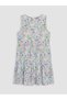 Alita City V-Neck Floral Layered Midi Dress with a Difference - 7