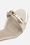 Women's Beige Gold Accessory Detail High Heeled Evening Dress Shoes - 5