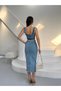 Premium Zipper Detailed Crop Top and Slit High Waist Skirt Two-Piece Set - 8