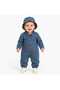 Unisex Kids Baby Jeans (Jeans) Patterned Jumpsuit with Hat (6/9/12/18) Months - 5