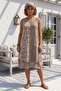 Mink Pool Collar Sleeveless Pocketed Lined Embroidered Washable Casual Cotton Woven Dress 115 55 - 3
