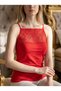 Women's 3-Piece Thin Strap Lycra Wide Lace Undershirt - 6