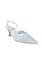 Marzella 390 Women's Stoned Tulle 7 cm Goblet Heeled Open Back Evening Dress Shoes