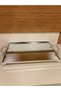 Tray with Rice and Mirror, Handle and Stand Model, Large Size, Silver Color, Diameter 40X27 cm - 8