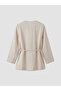 Nevavm Women's Jacket with Double Breasted Collar and Belt at the Waist - 3