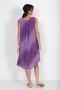 Women's Italian Cotton Collar Elastic Lined Leopard Zero Sleeve Midi Dress - 4