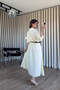 Butter Yellow Oversize Belted Modal Shirt Dress - 5