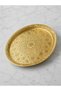 Selçuklu Motif Zamak Metal Round Luxury Serving Tray - 35 cm - 4