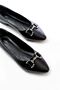 Zri̇n-133 Black Stone Buckle Casual Women's Ballerinas - 4