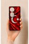 Vivo V40 Compatible Turkish Flag Patterned Silicone Case
