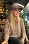 Street Fashion Fringed Edge Design with Arma Detail Unisex Hat