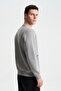 Ar-Ma Men's Crew Neck Sweatshirt with Text Print, Pocketless, Regular Fit, Three Yarns K28124602001 - 4