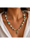 Kly-1036 Turquoise Stone Sea Star Sun Necklace |   Eos Collective - 2