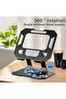 360° Rotating All-Metal Foldable Anti-Shake Mobile and Tablet Mount Holder Black - 3