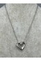 26Kly61 -Steel Interlocking Heart Necklace