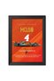 Alayra Lando Norris Formula One Racer Car Poster Framed Painting with a Black Frame (9inches