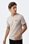 Zaid Men's Cotton Beige T-Shirt - 5