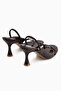 Noria Brown Elastic Women's Heeled Shoes - 5