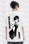 Unisex Chainsaw Man Kobeni Anime Printed Oversize Crew Neck Cotton Casual Combed Cotton T-Shirt - 2