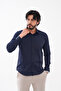 Dark Blue Classic Collar Shirt