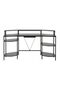 Bremen Gaming Desk With Open Shelves|Computer Table|Wood and Metal Study Table L160xW72xH90cm -Black - 3