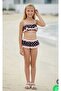 Polka Dot Strapless Mini Skirt Bikini Set - 3